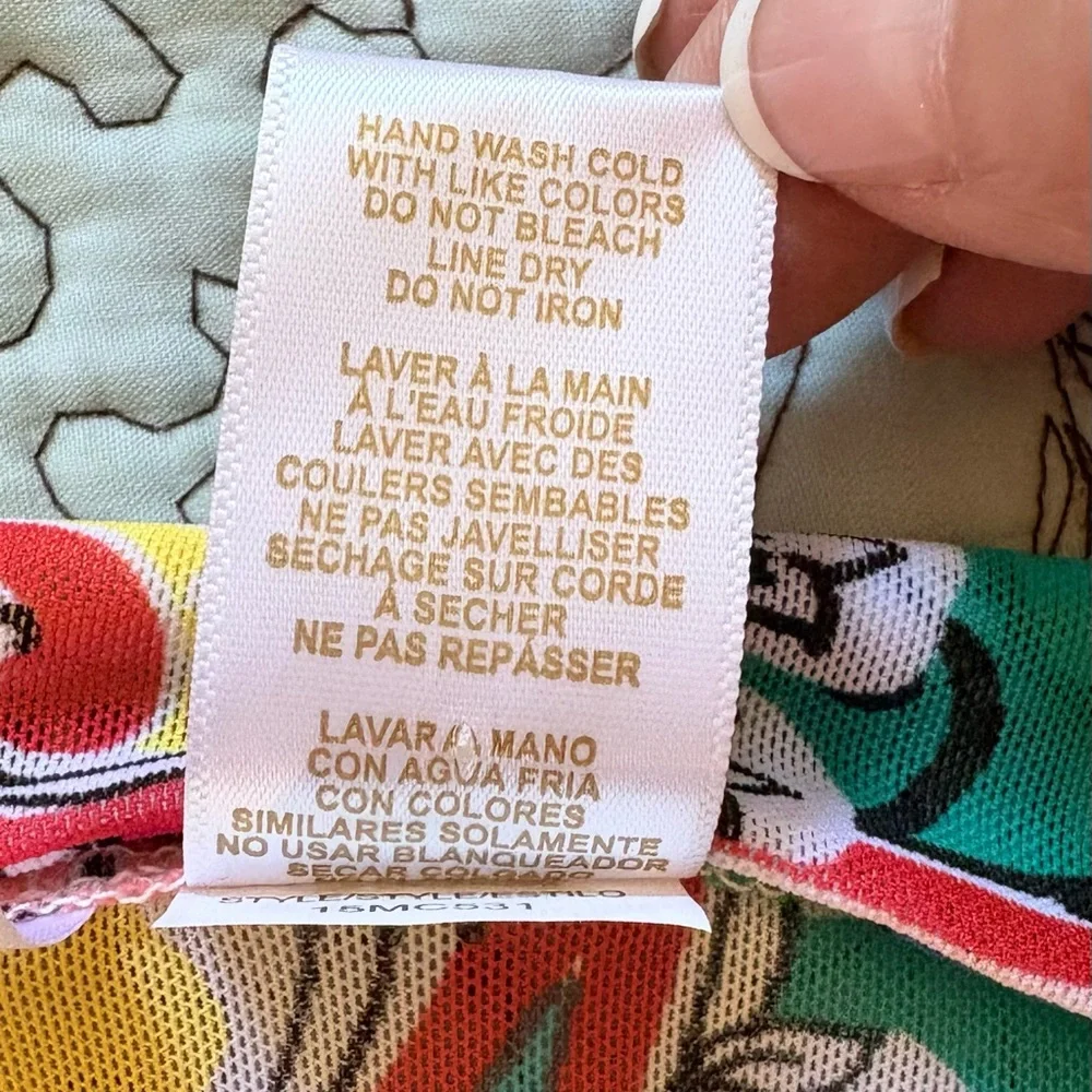 NWT Anne Cole Multicolor Paisley Print Swim Cover-Up Lightweight Dress Sz L/XL💛 - Picture 10 of 11